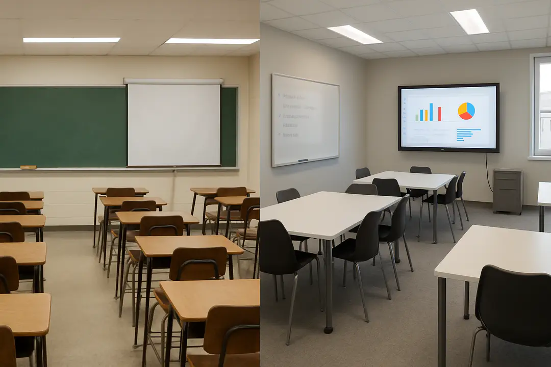 The challenges with traditional classrooms compared to classroom 30x
